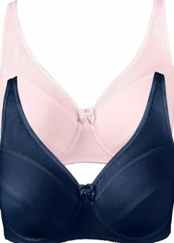 Damen bonprix Große Cups D-H|Bhs|Bügel-BH mit Mesh (2er Pack)