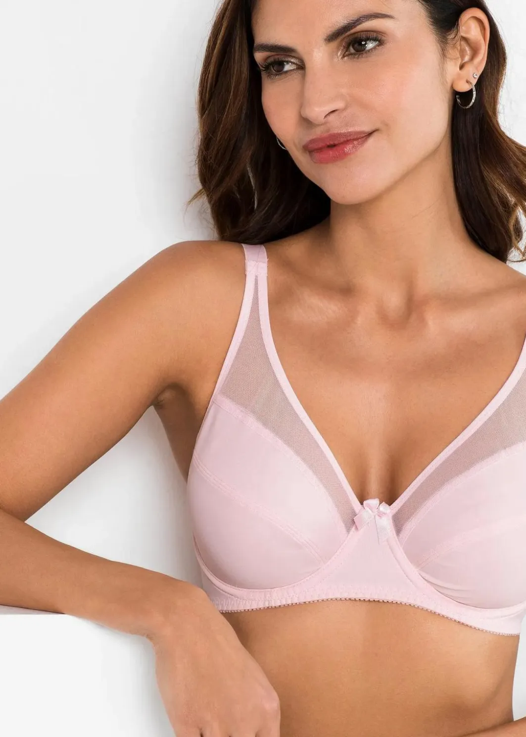 Damen bonprix Große Cups D-H|Bhs|Bügel-BH mit Mesh (2er Pack)
