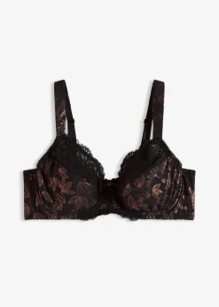 Damen bonprix Große Cups D-H|Nachhaltigere Materialien|Bügel-BH mit schimmerndem Druck