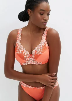 Damen bonprix Große Cups D-H|Nachhaltigere Materialien|Bügel-BH mit zarter Spitze (2er Pack)