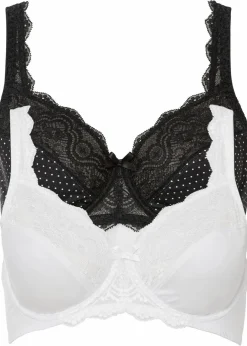 Best Bügel-BH mit zarter Spitze (2er Pack) Damen Große Cups D-H|Nachhaltigere Materialien