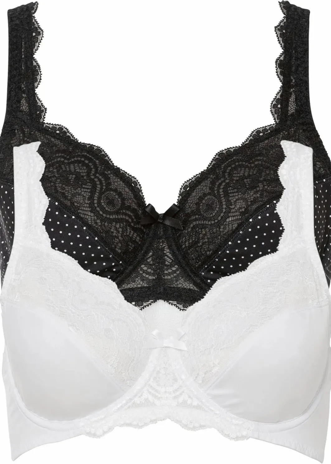 Best Bügel-BH mit zarter Spitze (2er Pack) Damen Große Cups D-H|Nachhaltigere Materialien