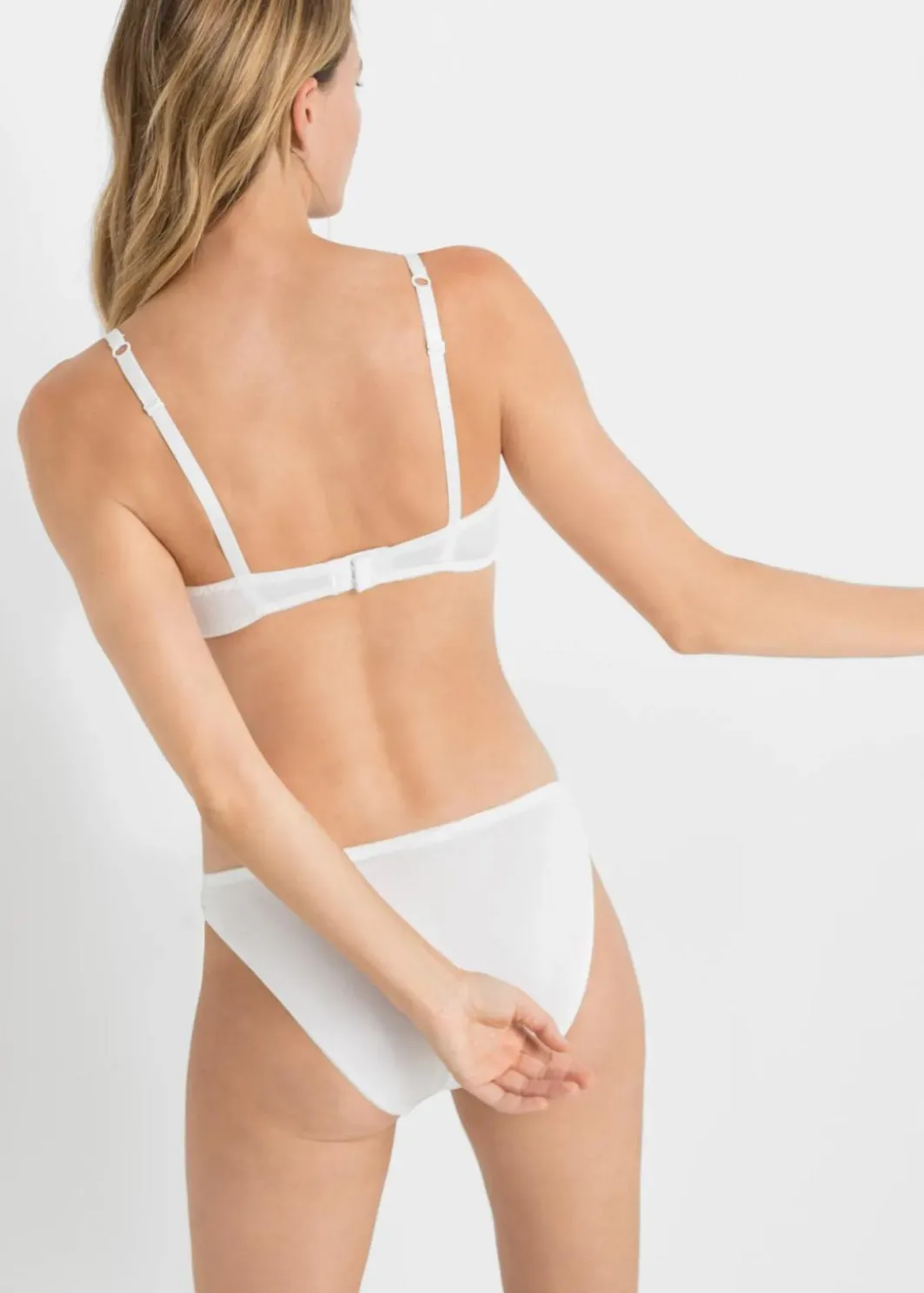 Damen bonprix Große Cups D-H|Nachhaltigere Materialien|Bügel-BH mit zarter Spitze (3er Pack)