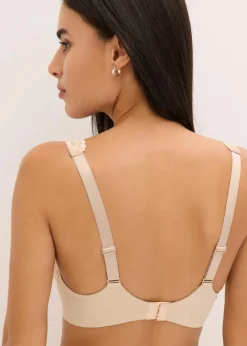 Damen bonprix Wäsche·Dessous|Wäsche·Große Cups D-H|Bügel-BH mit zarter Spitze (2er Pack)