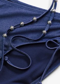Clearance Bügel-Bikini in Jeansoptik (2-tlg.Set) Damen Große Cups D-F|Nachhaltigere Materialien