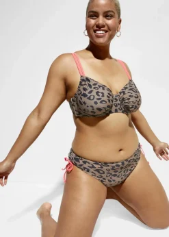 Damen bonprix Große Cups D-F|Nachhaltigere Materialien|Bügel-Bikini mit Bindebändern (2-tlg.Set)