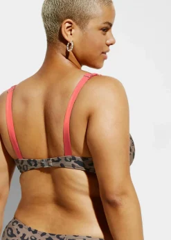 Damen bonprix Große Cups D-F|Nachhaltigere Materialien|Bügel-Bikini mit Bindebändern (2-tlg.Set)