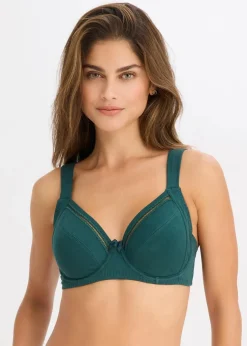 Damen bonprix Wäsche·Baumwollunterwäsche|Wäsche·Große Cups D-H|BH mit Bügel mit Bio-Baumwolle (2er Pack)