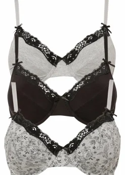 Best BH mit Bügel mit Bio-Baumwolle (3er Pack) Damen Große Cups D-H|Nachhaltigere Materialien