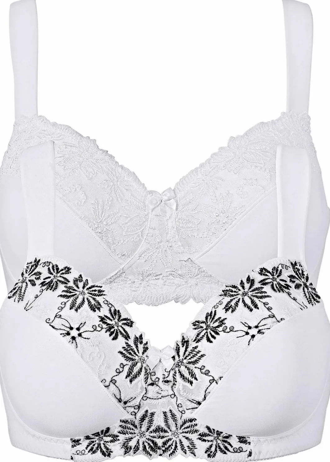 Discount BH ohne Bügel (2er Pack) Damen Große Cups D-H|Nachhaltigere Materialien