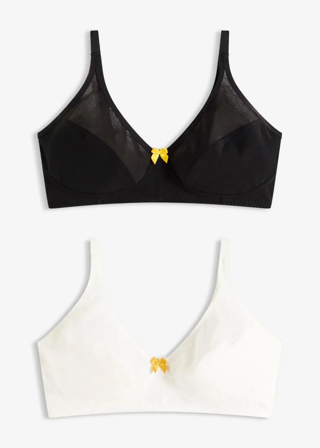 Discount BH ohne Bügel mit Baumwolle (2er Pack) Damen Große Cups D-H|Nachhaltigere Materialien