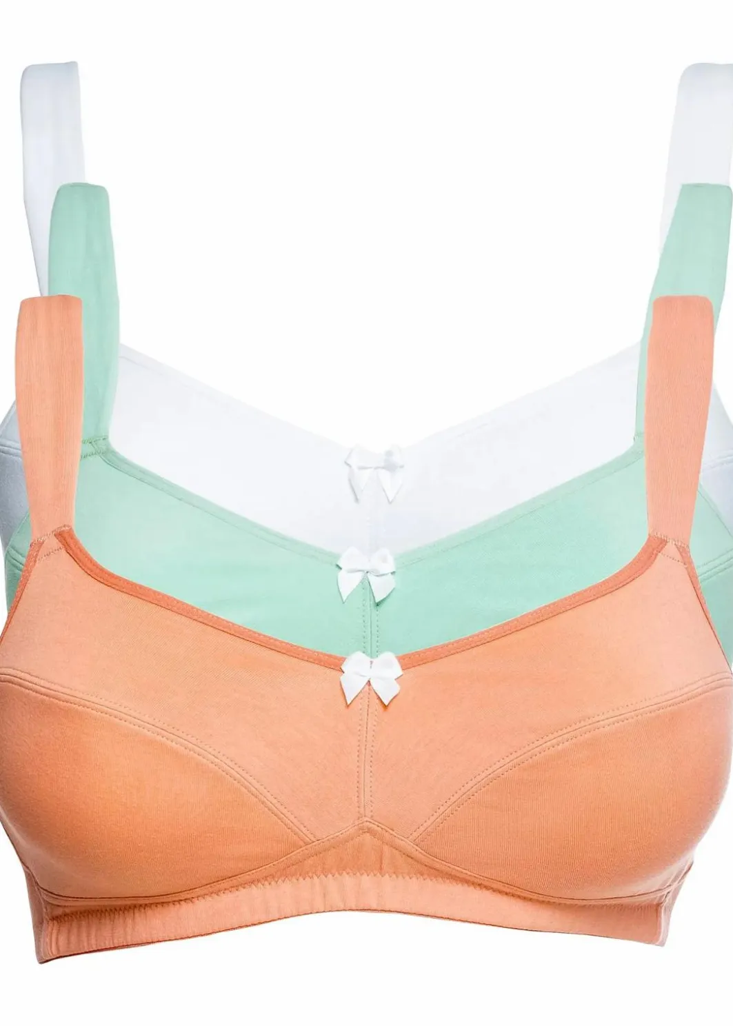 Outlet BH ohne Bügel mit Baumwolle (3er Pack) Damen Große Cups D-H|Bhs
