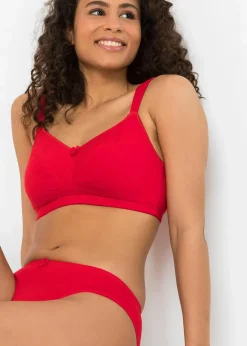 Damen bonprix Große Cups D-H|Bhs|BH ohne Bügel mit Baumwolle (3er Pack)