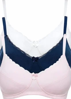 New BH ohne Bügel mit Baumwolle (3er Pack) Damen Wäsche·Basics|Wäsche·Baumwollunterwäsche