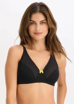 Damen bonprix Wäsche·Baumwollunterwäsche|Wäsche·Große Cups D-H|BH ohne Bügel mit Baumwolle (2er Pack)