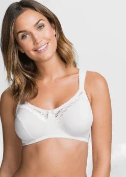 Damen bonprix Große Cups D-H|Nachhaltigere Materialien|BH ohne Bügel mit Bio-Baumwolle (2er Pack)