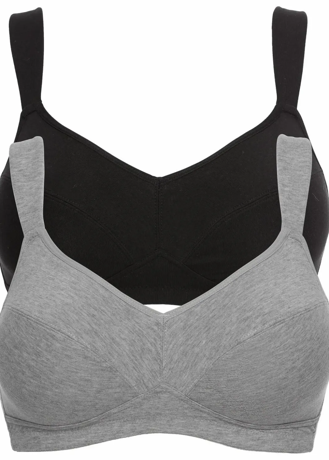 BH ohne Bügel mit Bio-Baumwolle (2er Pack) Damen Große Cups D-H|Nachhaltigere Materialien