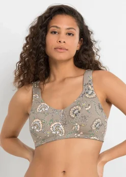 Damen bonprix Wäsche·Baumwollunterwäsche|Wäsche·Große Cups D-H|BH ohne Bügel mit Bio-Baumwolle (3er Pack)