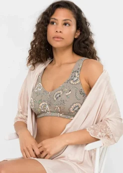 Damen bonprix Wäsche·Baumwollunterwäsche|Wäsche·Große Cups D-H|BH ohne Bügel mit Bio-Baumwolle (3er Pack)