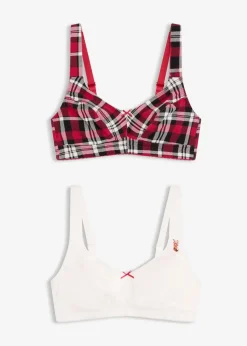 Outlet BH ohne Bügel mit Bio-Baumwolle (2er Pack) Damen Wäsche·Baumwollunterwäsche|Wäsche·Große Cups D-H
