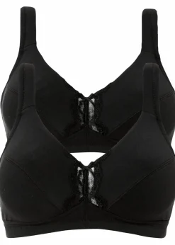 Online BH ohne Bügel mit Bio-Baumwolle (2er Pack) Damen Große Cups D-H|Nachhaltigere Materialien