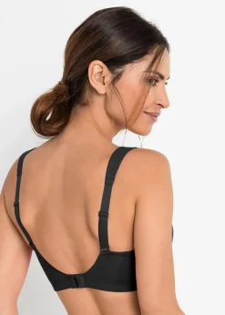 Damen bonprix Große Cups D-H|Nachhaltigere Materialien|BH ohne Bügel mit Bio-Baumwolle (2er Pack)
