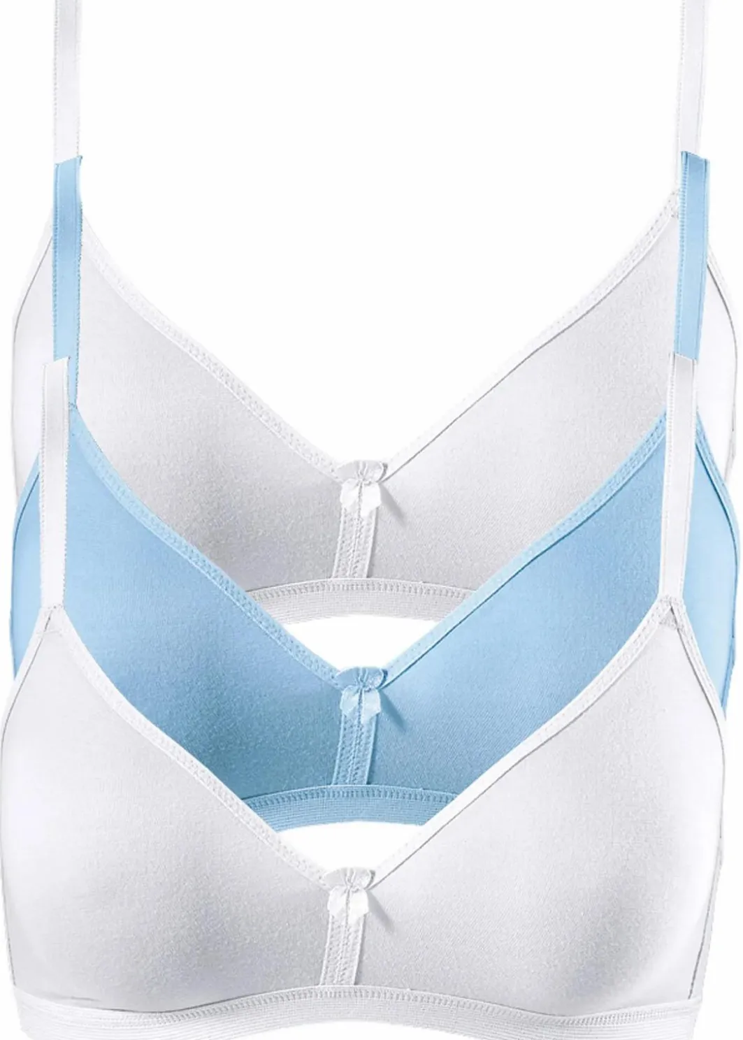 Damen bonprix Wäsche·Basics|Wäsche·Bhs|BH ohne Bügel mit Bio-Baumwolle (3er Pack)