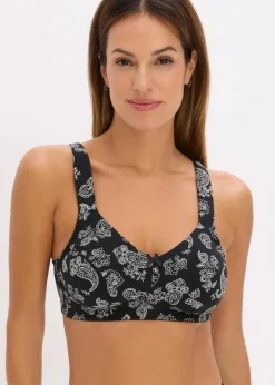 Damen bonprix Wäsche·Baumwollunterwäsche|Wäsche·Große Cups D-H|BH ohne Bügel mit Bio-Baumwolle (3er Pack)