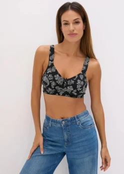 Damen bonprix Wäsche·Baumwollunterwäsche|Wäsche·Große Cups D-H|BH ohne Bügel mit Bio-Baumwolle (3er Pack)