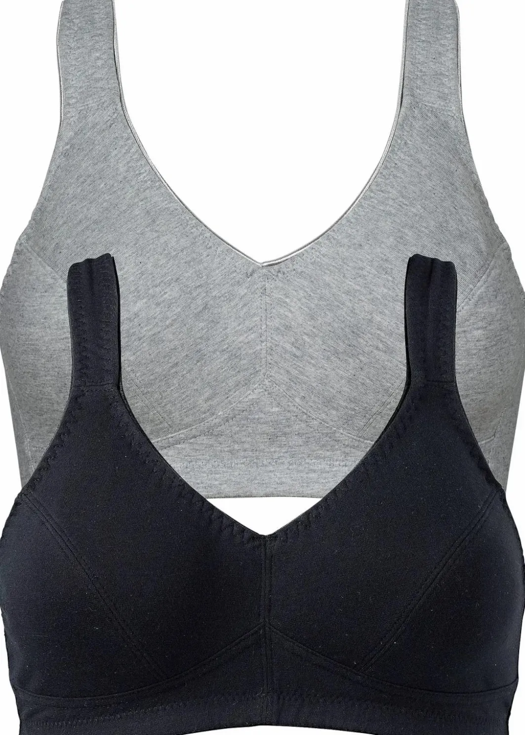 Discount BH ohne Bügel mit Bio-Baumwolle (2er Pack) Damen Große Cups D-H|Nachhaltigere Materialien