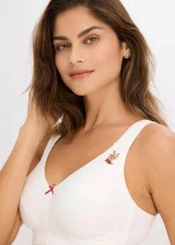 Damen bonprix Wäsche·Baumwollunterwäsche|Wäsche·Große Cups D-H|BH ohne Bügel mit Bio-Baumwolle (2er Pack)