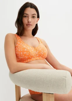 Damen bonprix Große Cups D-H|Nachhaltigere Materialien|BH ohne Bügel mit weicher Bio-Baumwolle (2er Pack)