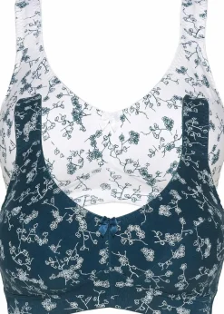 Damen bonprix Große Cups D-H|Nachhaltigere Materialien|BH ohne Bügel mit weicher Bio-Baumwolle (2er Pack)