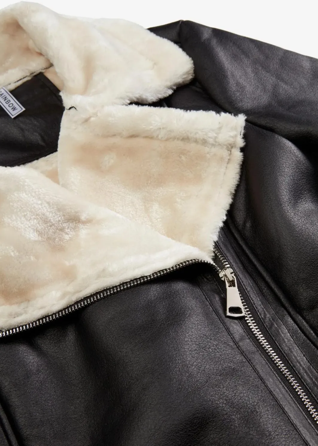 Hot Biker-Jacke aus Lammfellimitat Damen Jacken & Mäntel