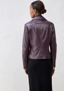 Hot Bikerjacke aus Nappaleder Damen Bekleidung·Hosen|Premium
