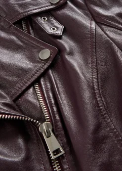 Hot Bikerjacke aus Nappaleder Damen Bekleidung·Hosen|Premium