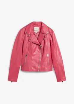 Damen bonprix Jacken & Mäntel|Premium|Bikerjacke aus Nappaleder