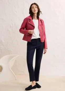 Damen bonprix Jacken & Mäntel|Premium|Bikerjacke aus Nappaleder