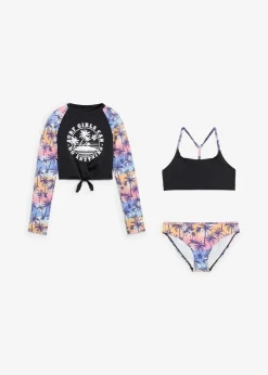 Discount Bikini und cropped Badeshirt (3-tlg. Set) Kinder Jungen|Mädchen