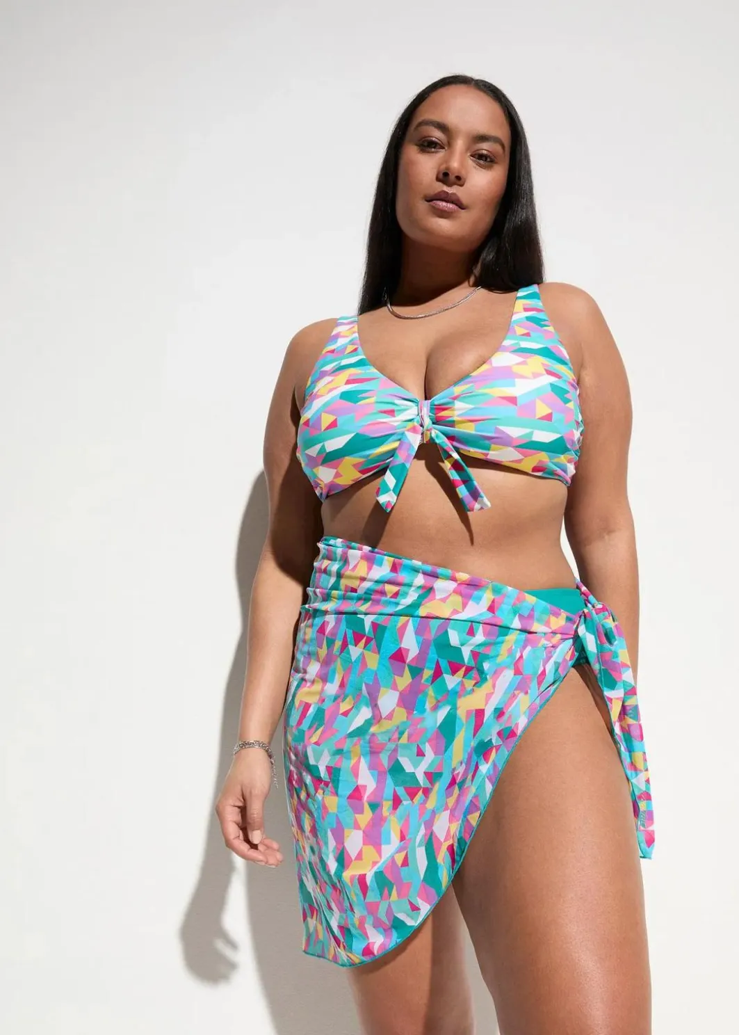 Damen bonprix Nachhaltigere Materialien|Bikinis|Bikini und Badeunterteil (3-tlg.Set)