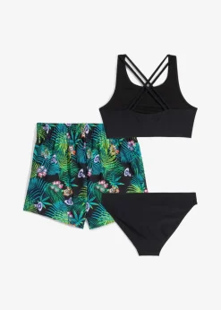 Kinder bonprix Jungen|Mädchen|Bikini und Badeunterteil (3-tlg.Set)