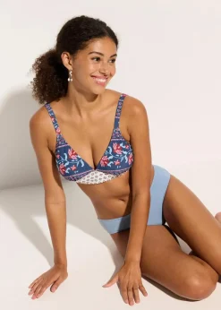 New Bikinioberteil mit breitem Bund Damen Nachhaltigere Materialien|Bikinis