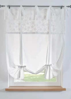 bonprix Raffrollos|Bindegardine mit Stickerei