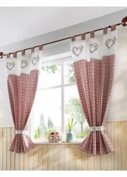 bonprix Vorhänge|Bio Baumwoll Vorhang mit Raffhalter (1er Pack)