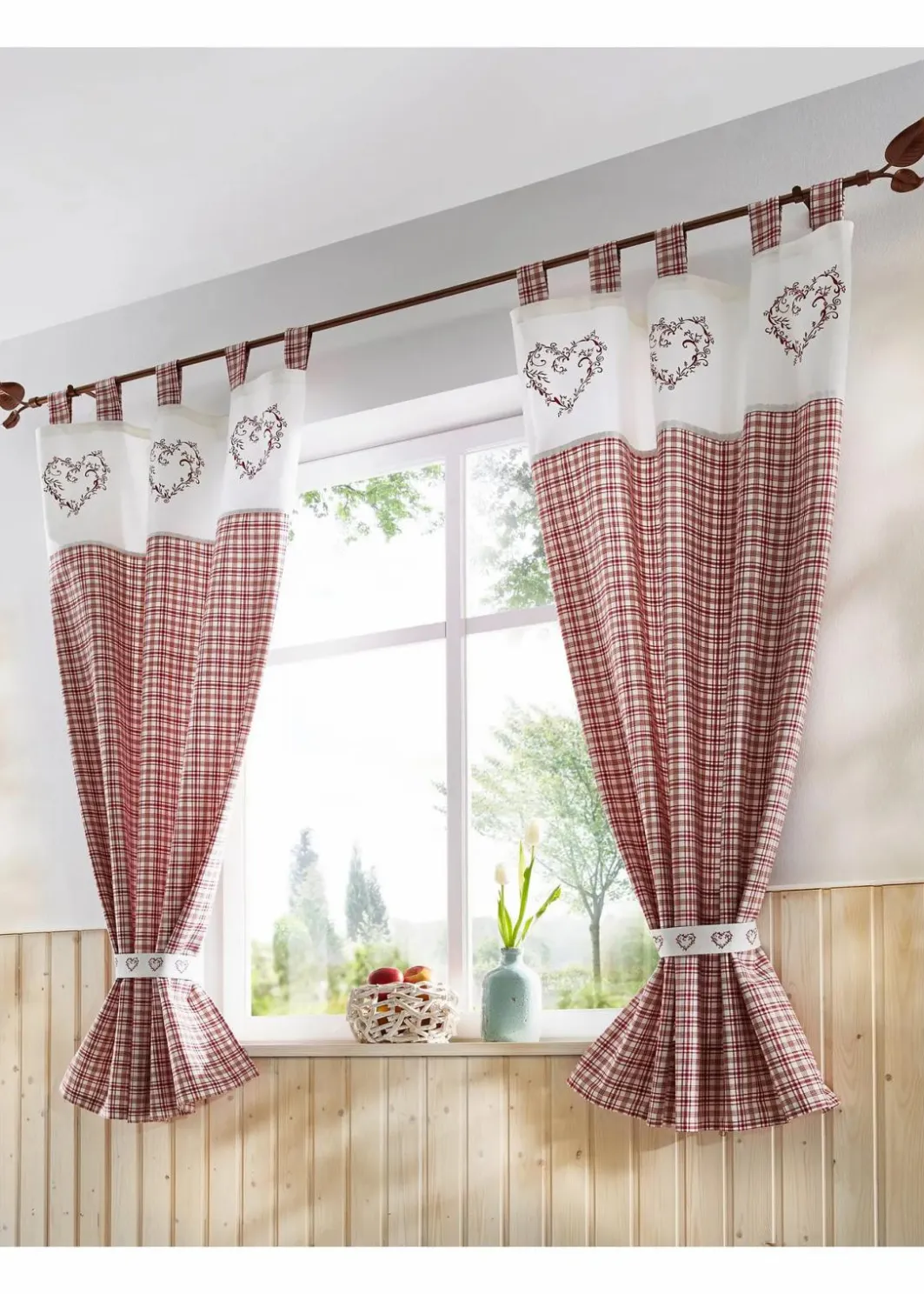 bonprix Vorhänge|Bio Baumwoll Vorhang mit Raffhalter (1er Pack)