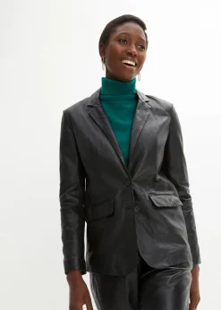 Damen bonprix Blazer|Premium|Blazer aus Lammnappa