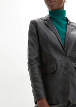 Damen bonprix Blazer|Premium|Blazer aus Lammnappa