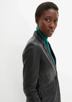 Damen bonprix Blazer|Premium|Blazer aus Lammnappa