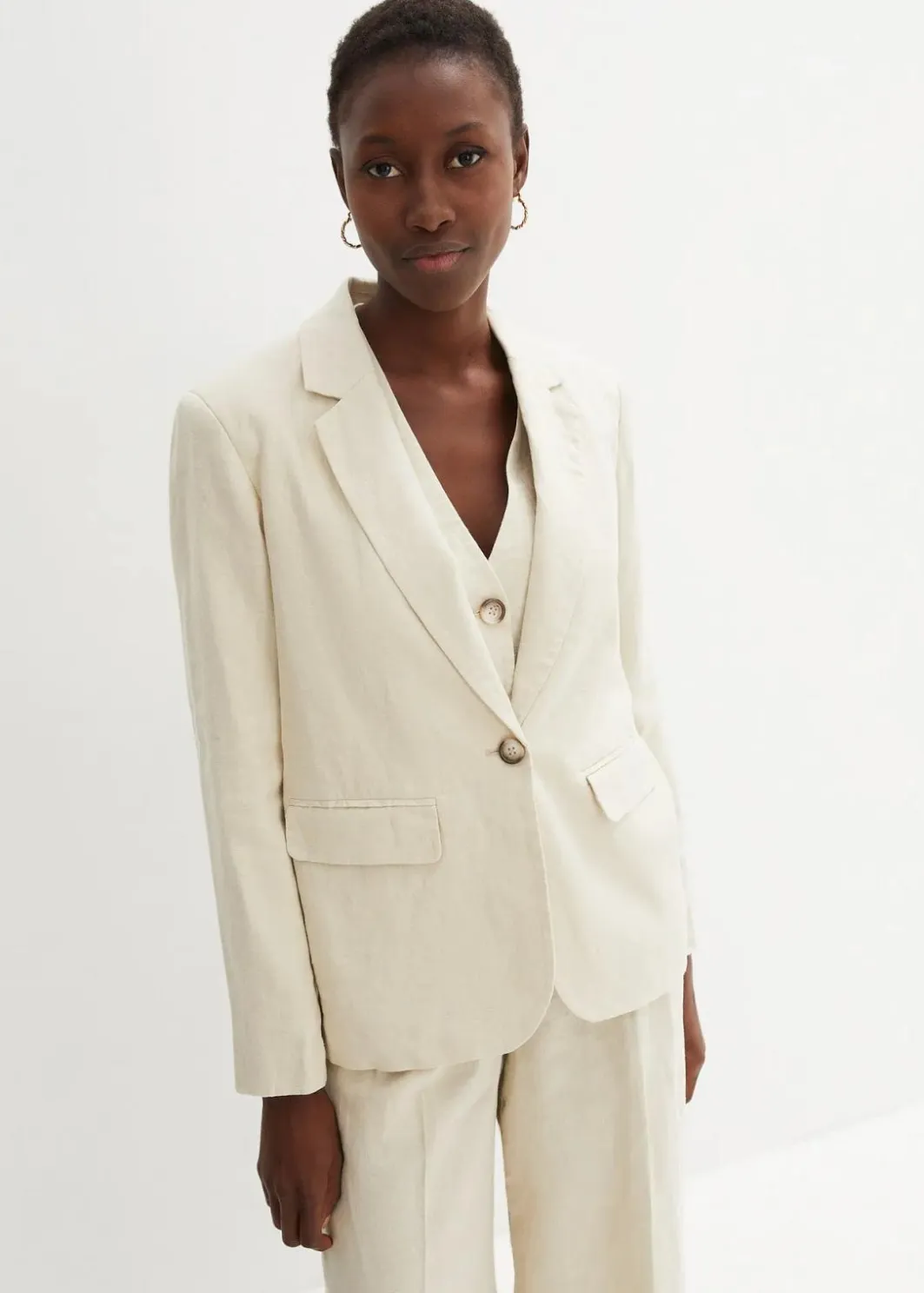 Damen bonprix Bekleidung·Basics|Blazer|Blazer aus reinem Leinen
