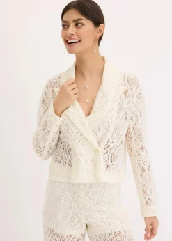 Damen bonprix Blazer|Blazer aus Spitze